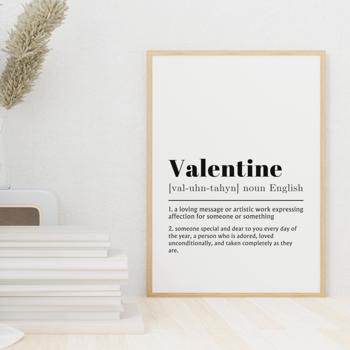Valentine Dictionary Definition Meaning Quote Romantic Gift Poster - Image 6