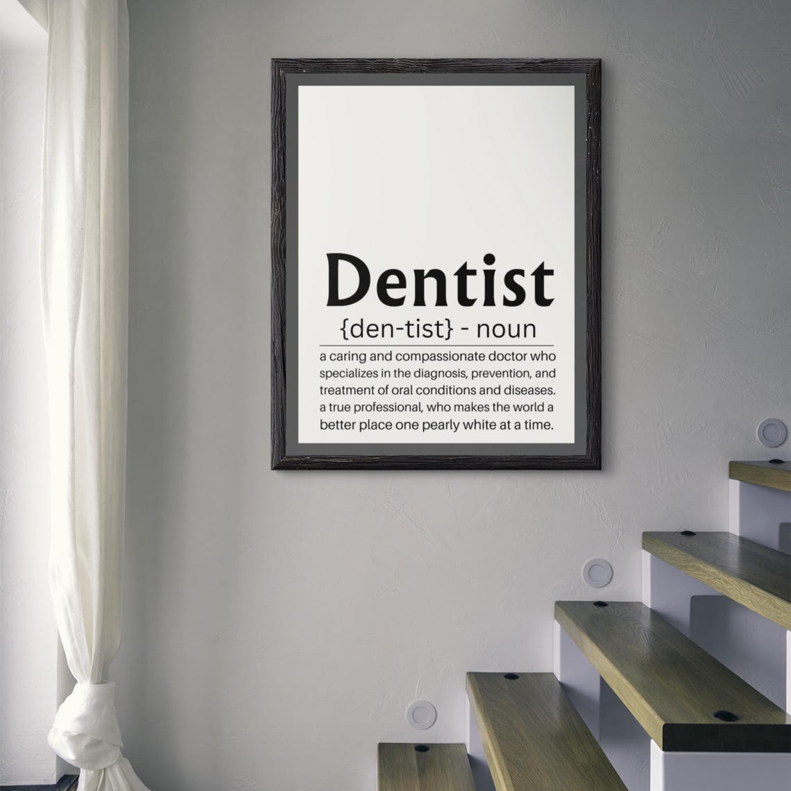 Dentist Definition Wall Art Prints Dentist Word Quote Minimalist Modern Print Dentist Art Personalized Gift - Image 2
