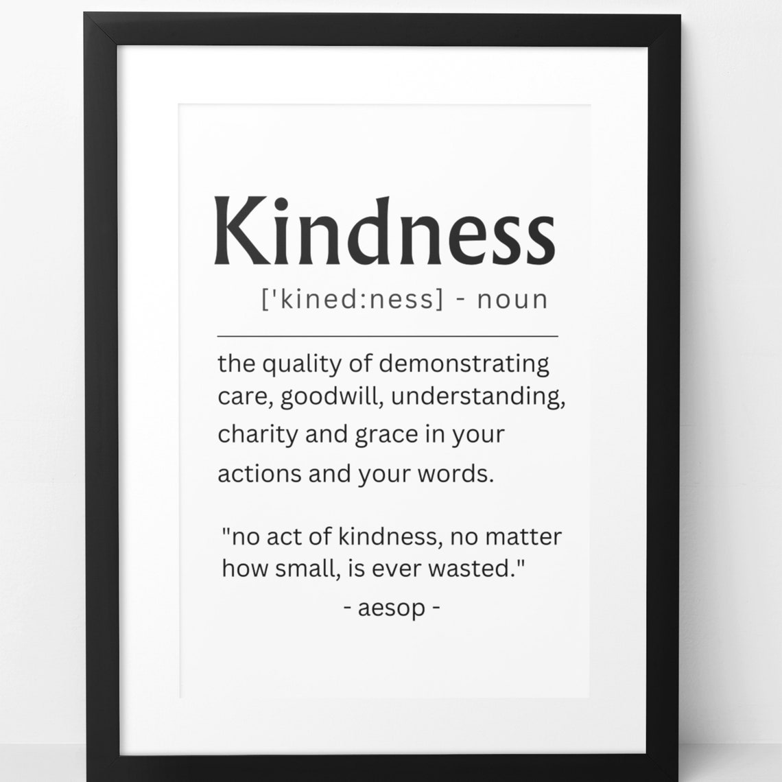 Kindness Definition Inspirational Quote Classroom Decor Poster - Image 3