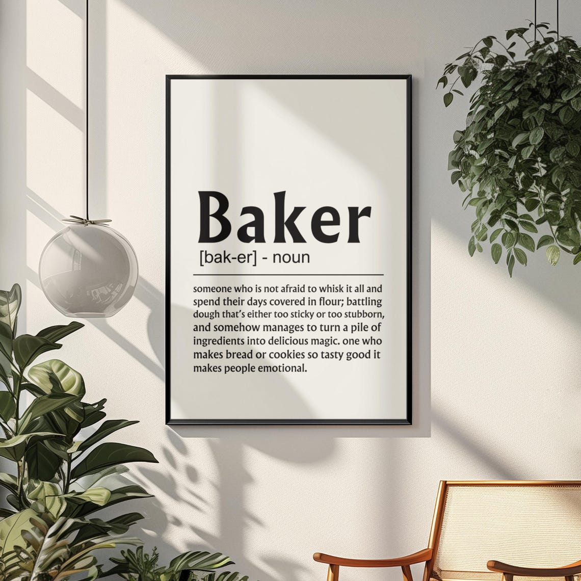 Baker Definition Funny Cooking Quote Kitchen Gift Wall Poster - Image 4