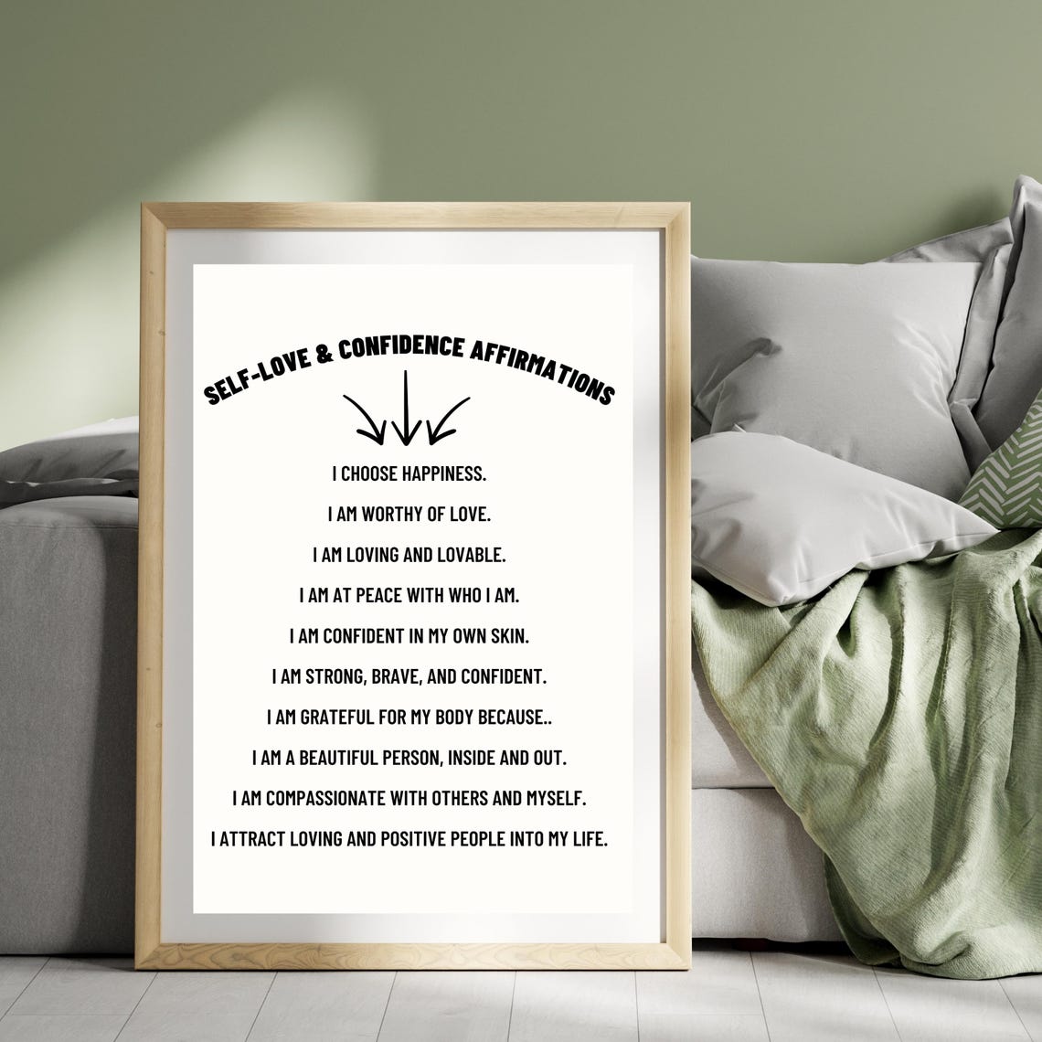 Self Love And Confidence Affirmations Daily Positive Mindset Poster - Image 5