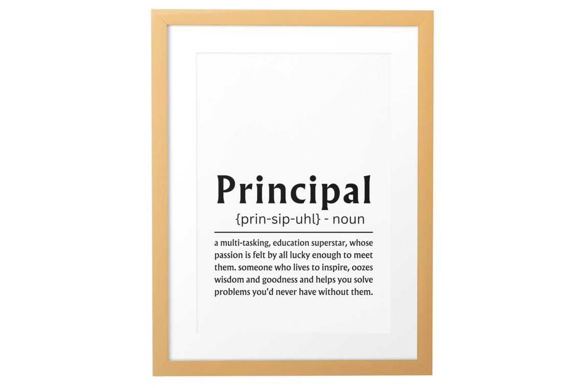 Principal Definition Dictionary Meaning School Office Poster - Image 8