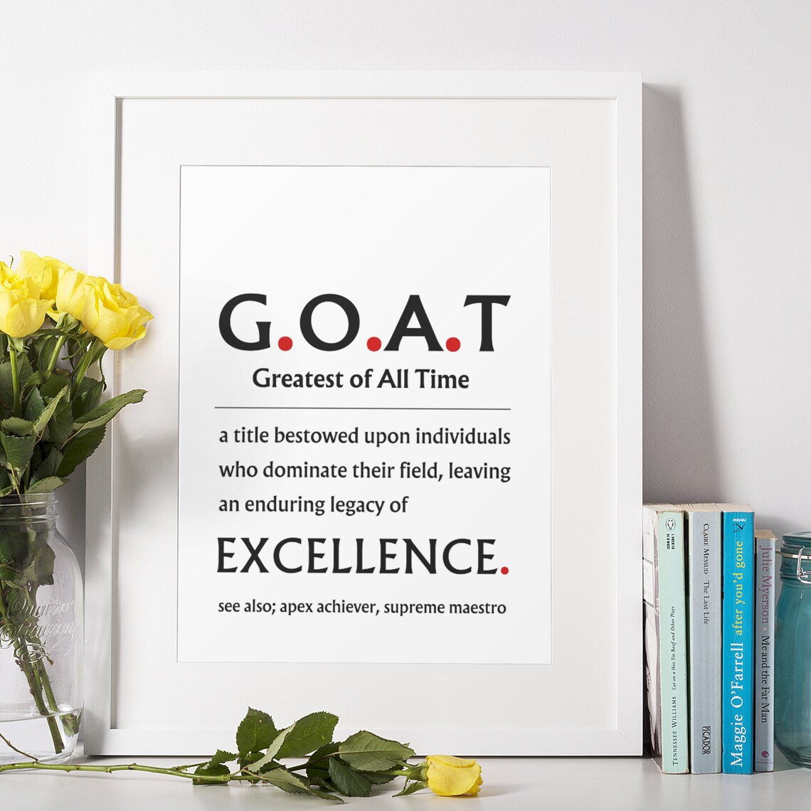Greatest of All Time Goat Special Friend Art Print - Image 3