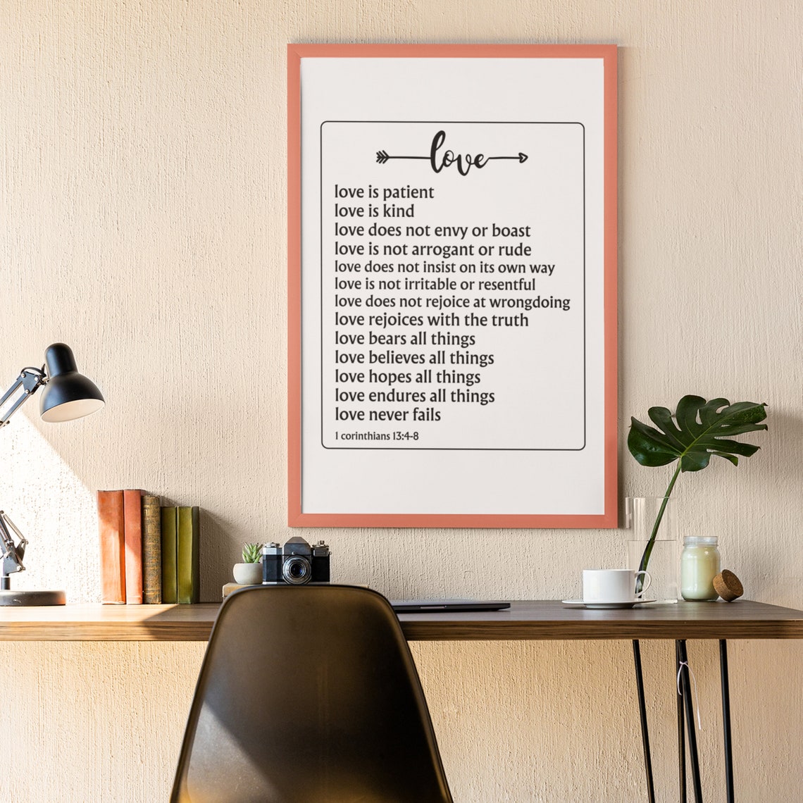 Love Is Patient Love Is Kind 1 Corinthians 13 Scripture Poster - Image 8