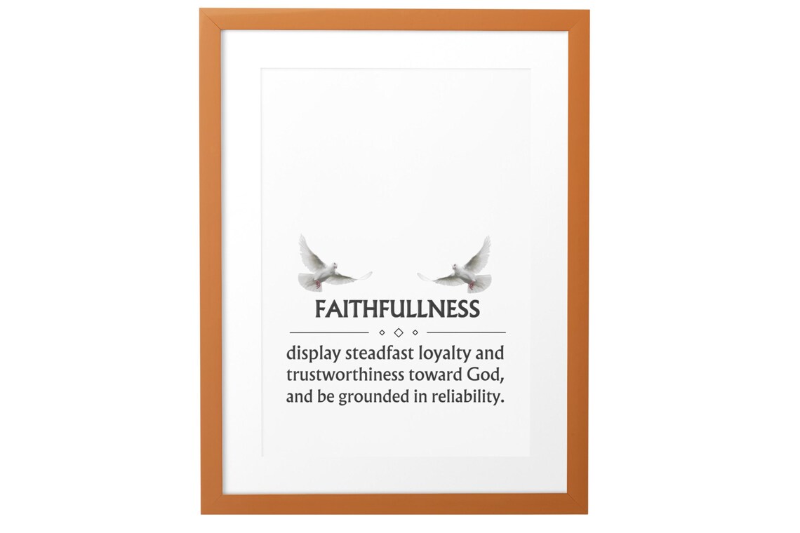 Fruits Of The Spirit Set Of 9 Dictionary Definition Faith Poster - Image 6