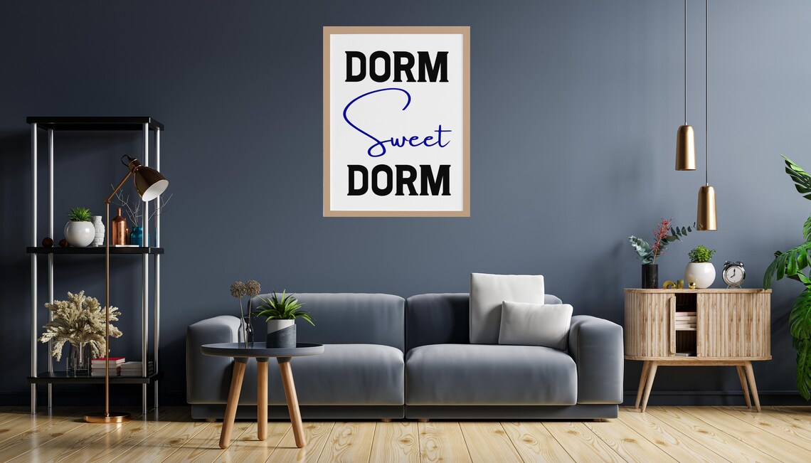 Dorm Sweet Dorm Set Of 3 Typography Prints College Dorm Room Poster - Image 4