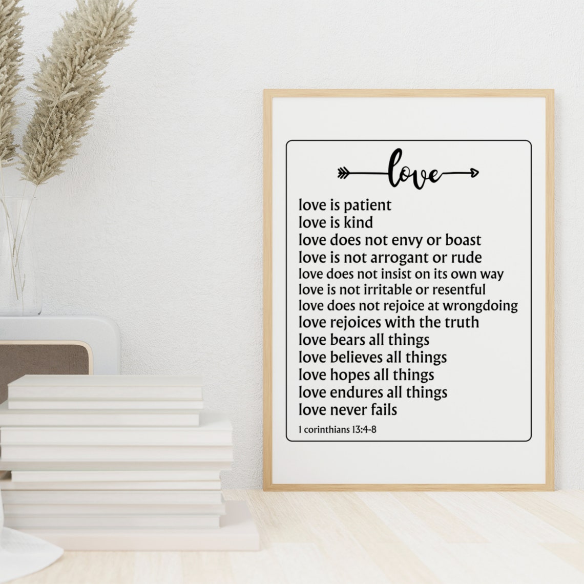 Love Is Patient Love Is Kind 1 Corinthians 13 Scripture Poster - Image 5
