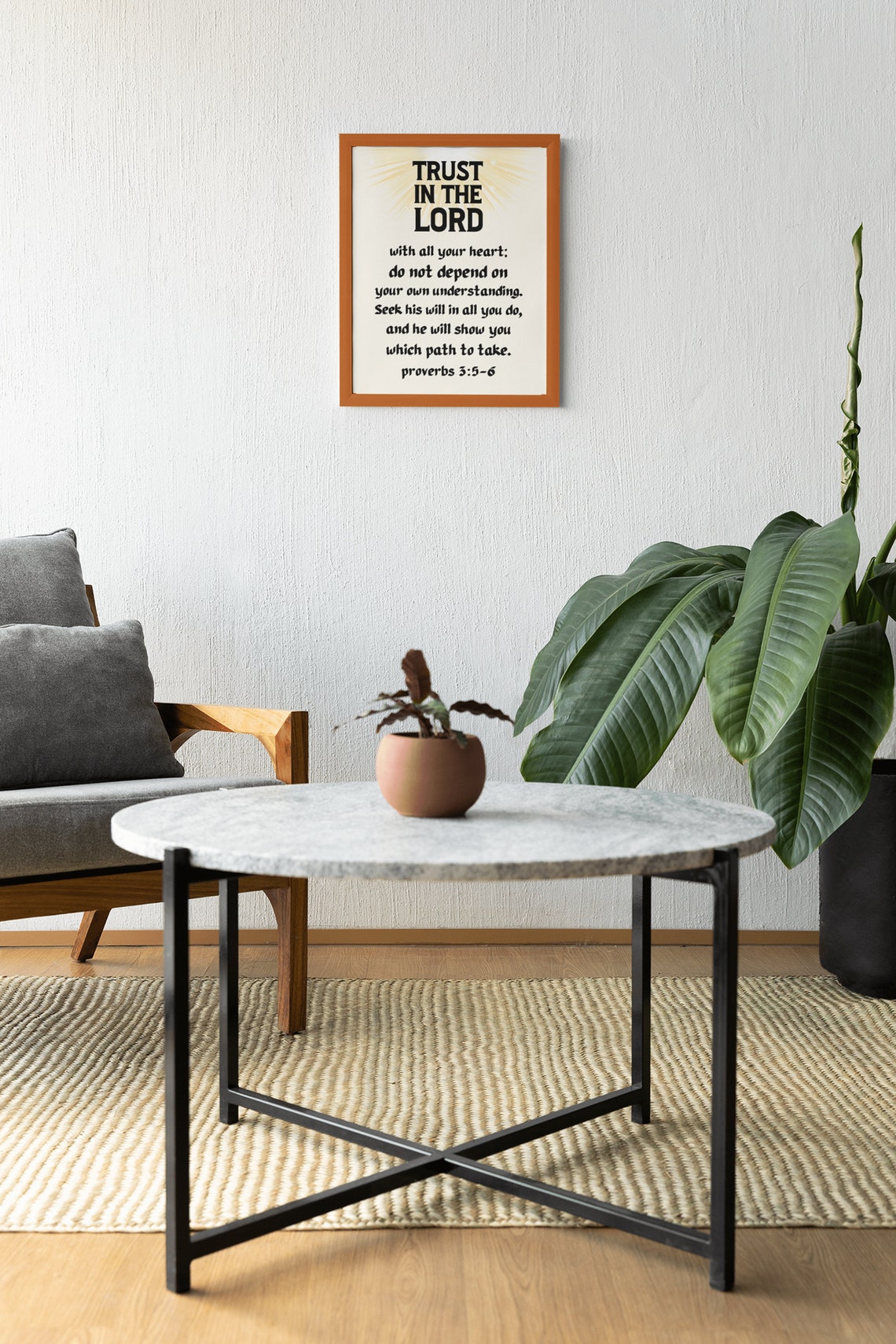 Trust In The Lord Proverbs 356 Bold Typography Scripture Poster - Image 3