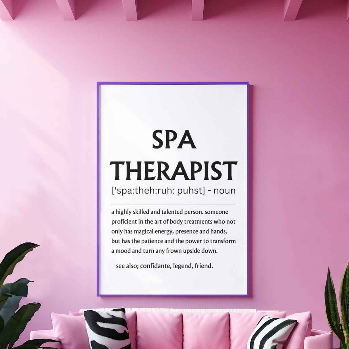 Spa Therapist Definition Body Treatment Appreciation Gift Poster - Image 8