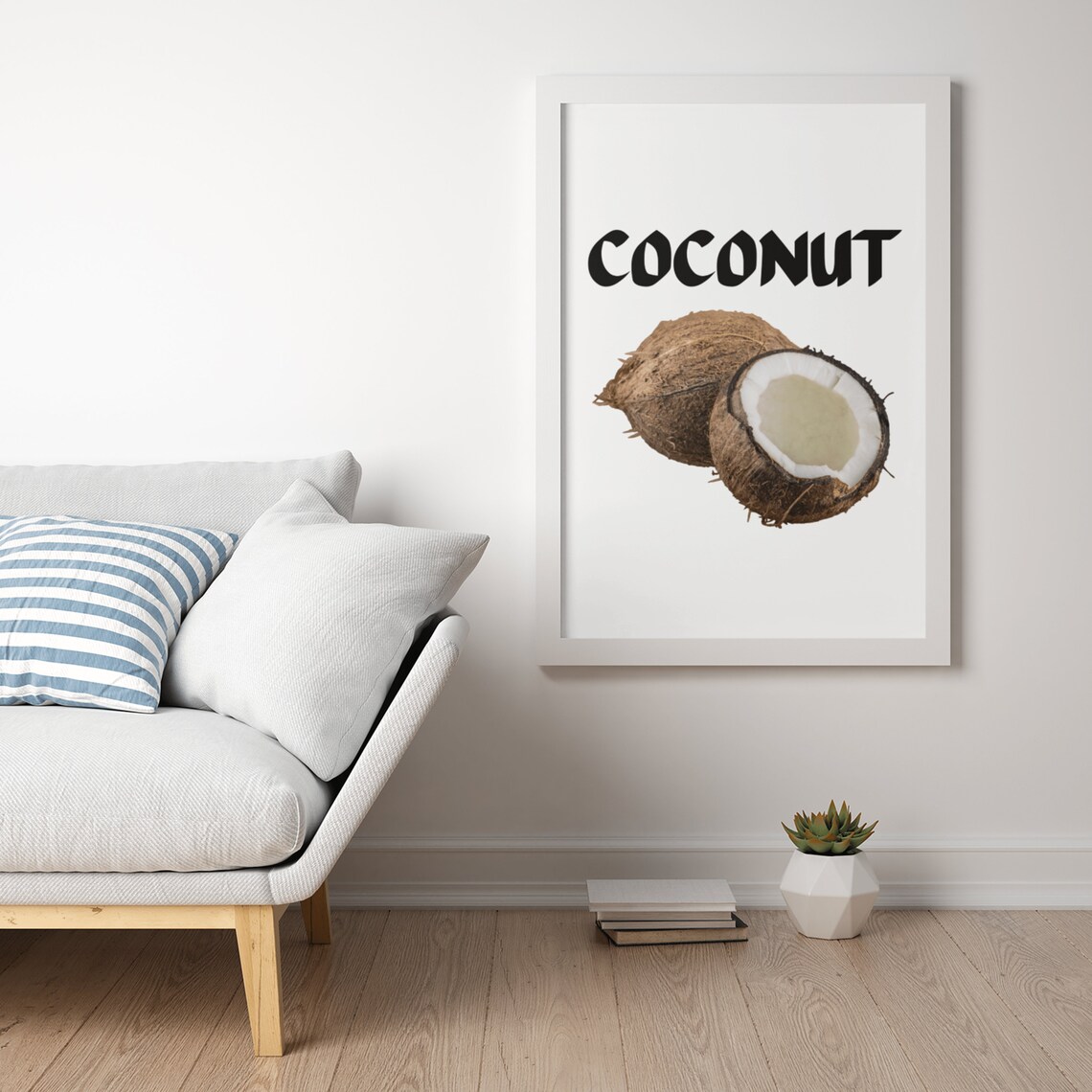 Coconut Fruit Art Prints Print For Kitchen Fruit Wall Art Print Kitchen Food Artwork Nursery Kid Learning Room Decor - Image 2