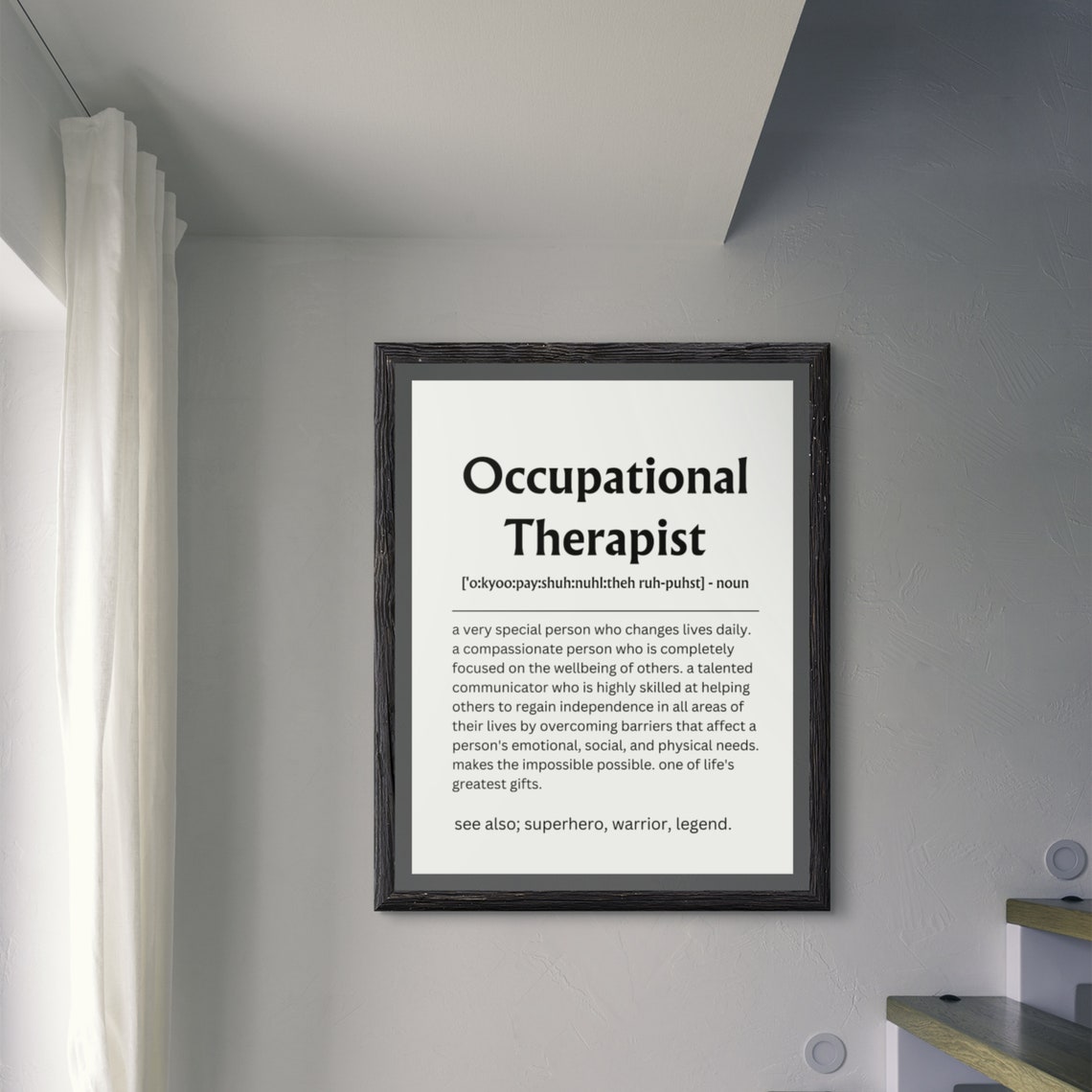 Occupational Therapist Definition Appreciation Gift Quote Poster