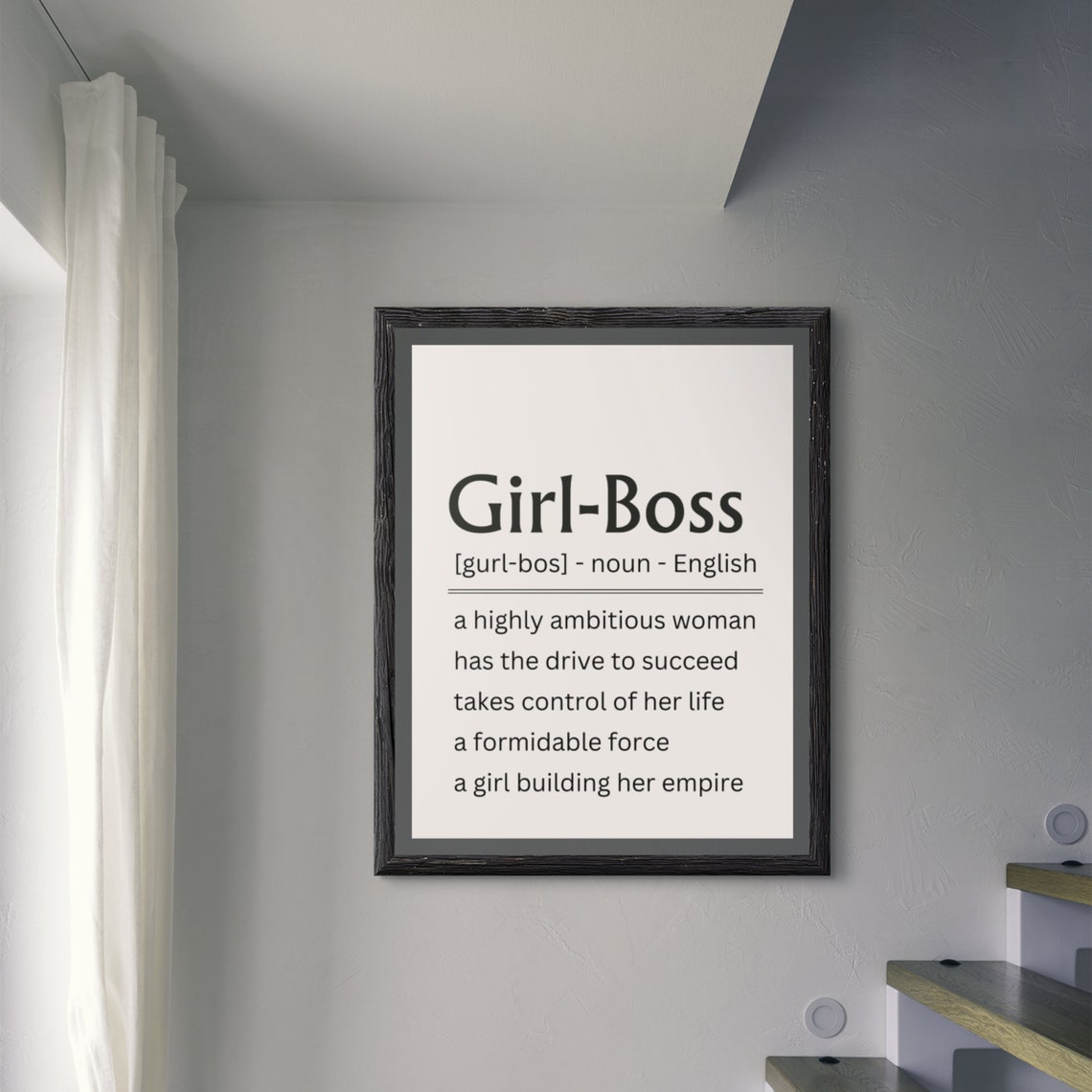 Girl Boss Definition Poster Empowering Woman Office Decor Gift - Image 4