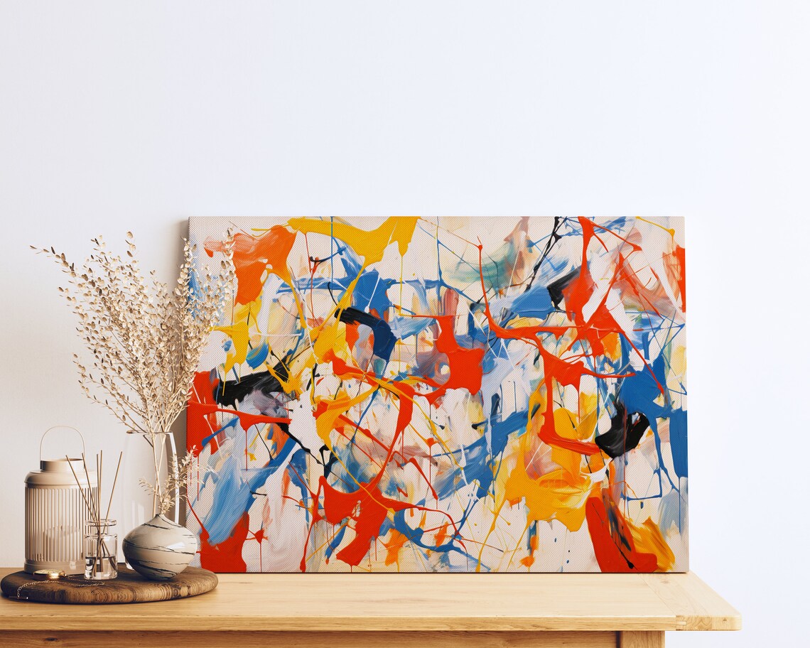 Abstract Expressionist Splatter Art, Riopelle Inspired