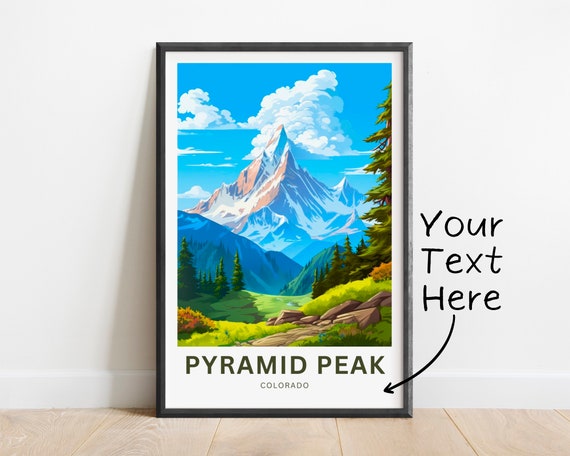 Personalized Pyramid Peak Travel Print Pyramid Peak Poster United States Wall Art Framed Present Gift Colorado Present