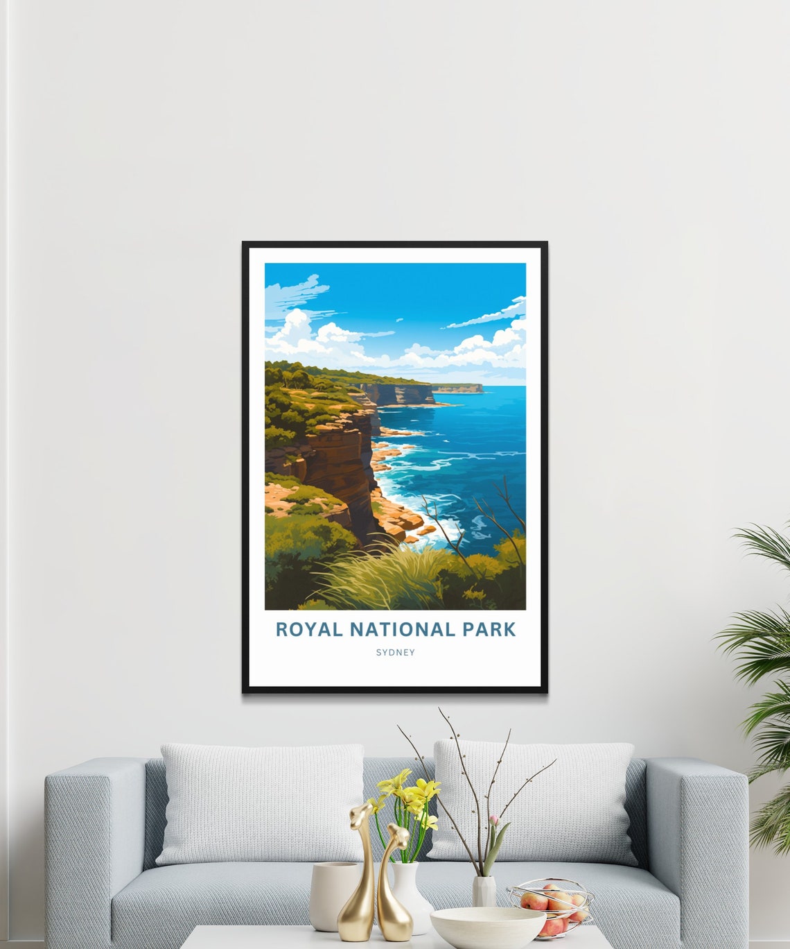 Royal National Park Sydney Ocean Cliffs Custom Travel Poster - Image 3