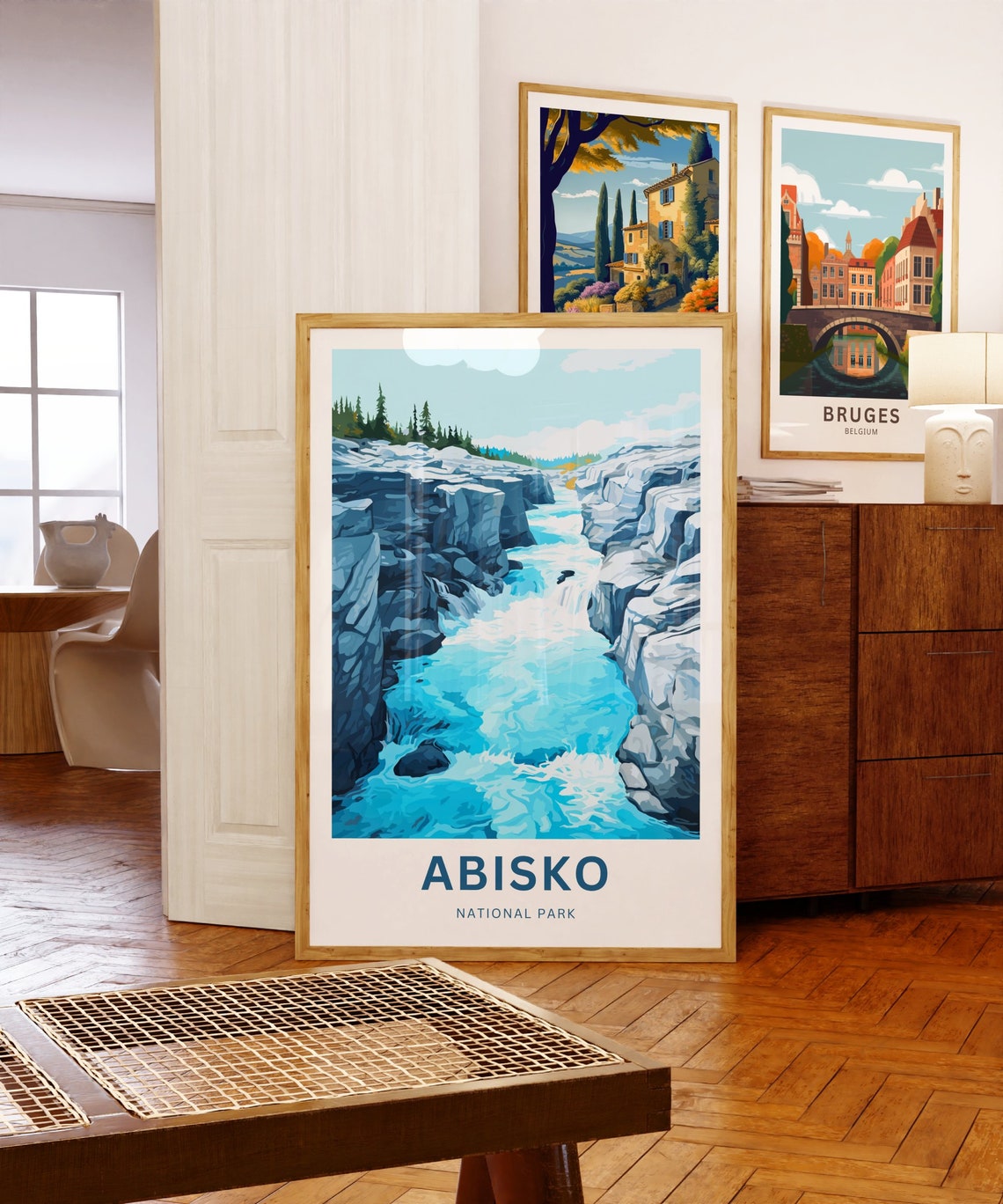 Abisko National Park Turquoise River Canyon Rocky Gorge Poster - Image 5