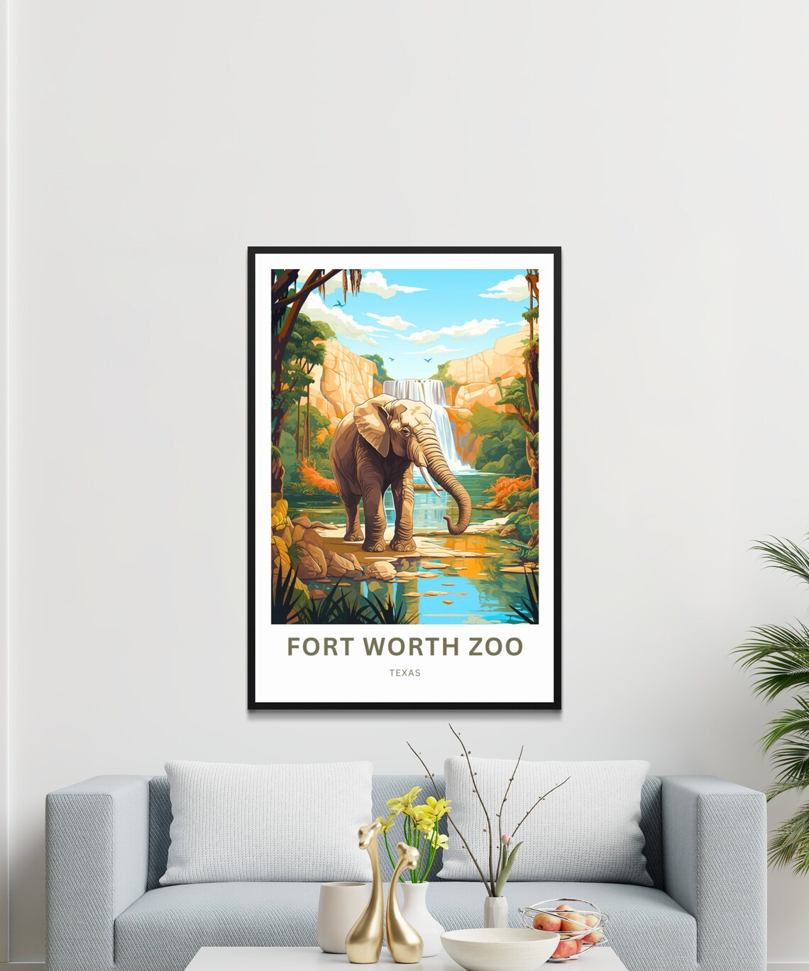 Fort Worth Zoo Elephant Close Up Texas Safari Wildlife Poster - Image 3