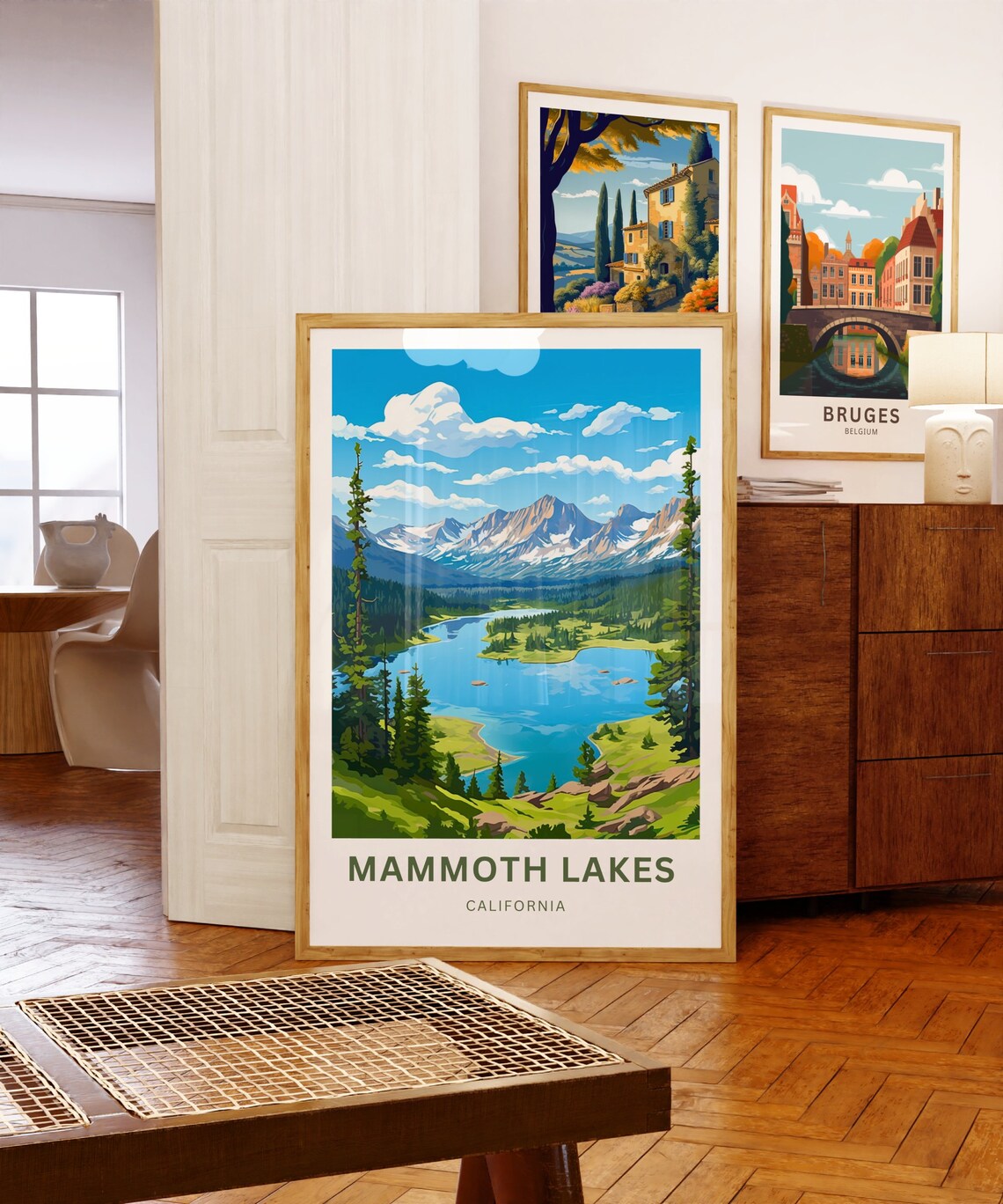 Mammoth Lakes California Blue Lake and Snowy Peaks Pines Poster - Image 5