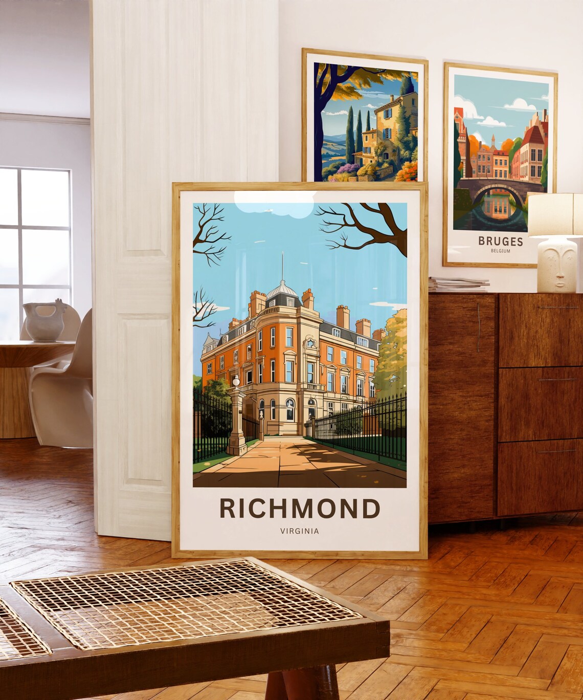 Richmond Virginia Stately Historic Estate Gates Travel Poster - Image 5
