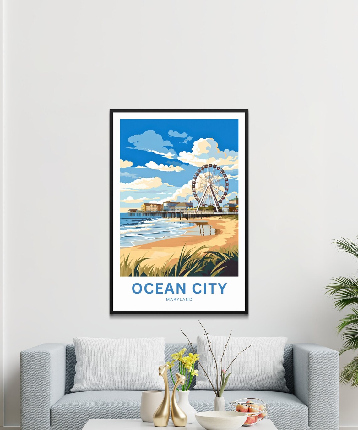 Ocean City Travel Poster, Maryland City Print - Image 2