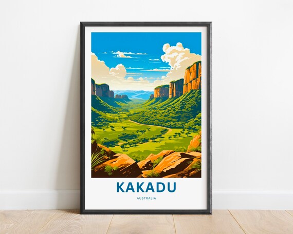 Kakadu Australia Red Rock Escarpment Green Valley View Poster