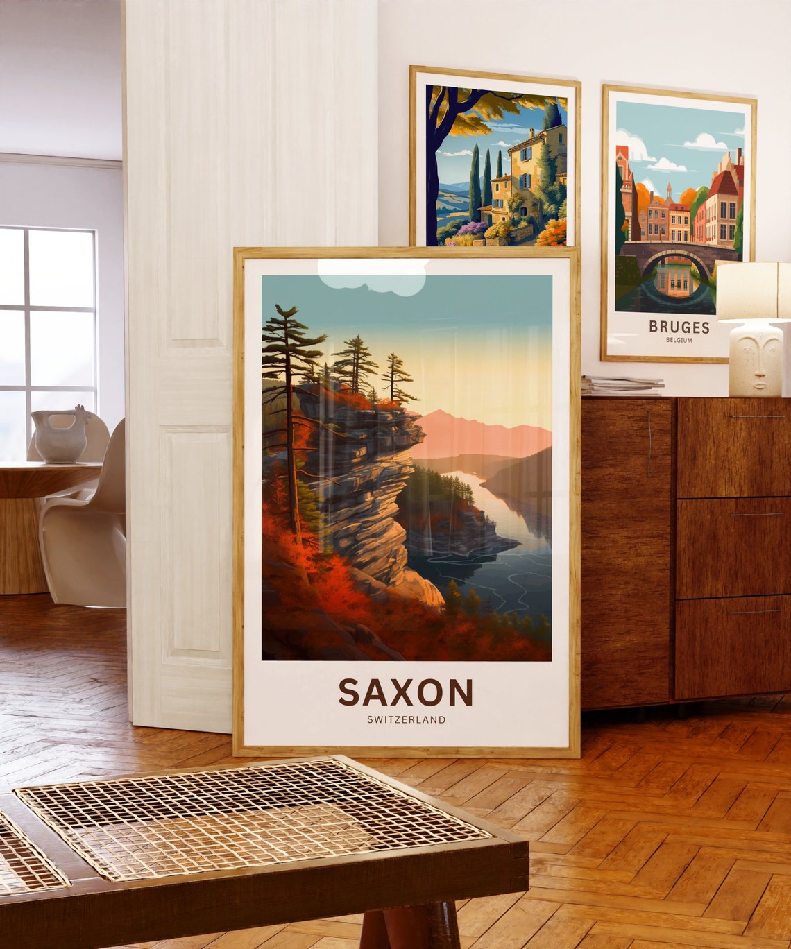 Saxon Switzerland Sunrise Cliff Overlook Custom Travel Poster - Image 5