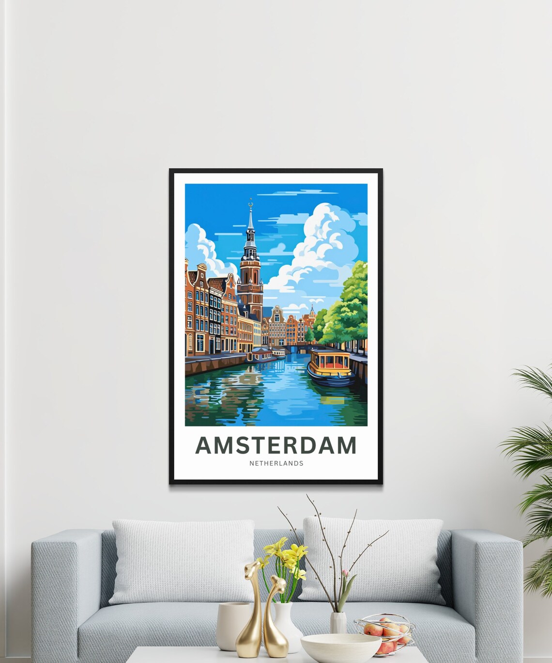 Amsterdam Travel Print, Netherlands City Poster - Image 3