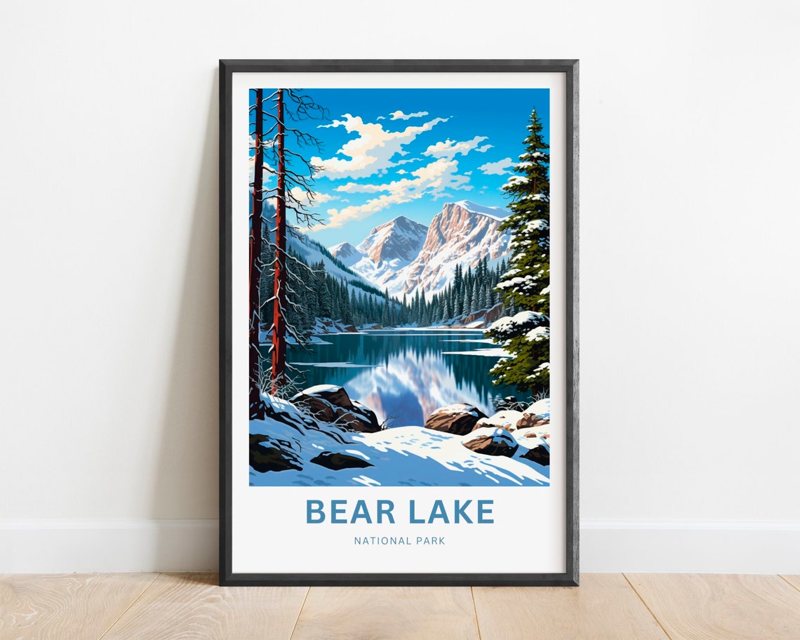 Bear Lake Travel Print Bear Lake Poster Colorado Wall Art Framed Present Gift Colorado Present