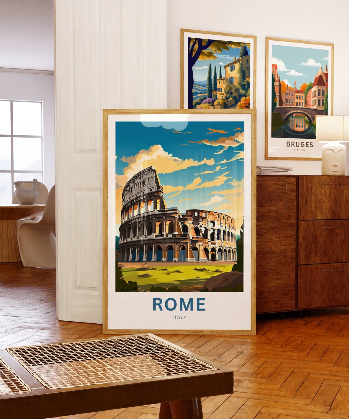 Personalized Rome Italy Colosseum Landmark Vintage Travel Poster - Image 5