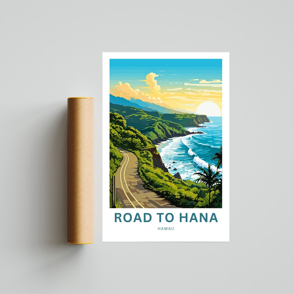 Road To Hana Travel Poster, Maui Hawaii Wall Art - Image 4