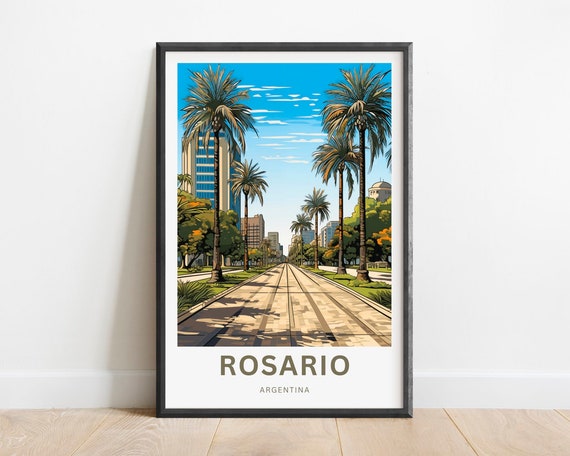 Rosario Travel Print Rosario Poster Argentina Wall Art Framed Present Gift Argentina Present