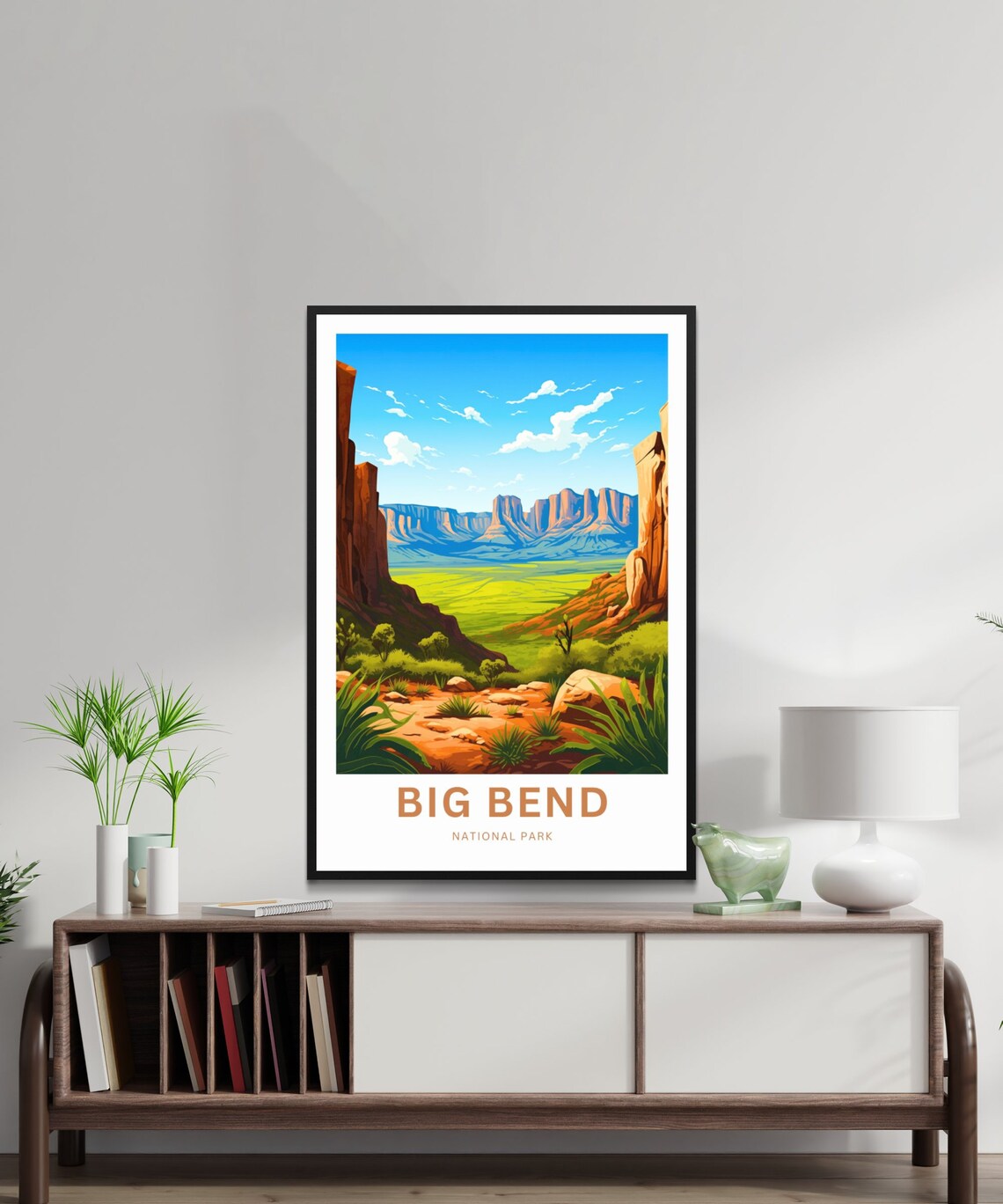 Big Bend National Park Canyon Gap Desert Vista Texas Travel Poster - Image 2