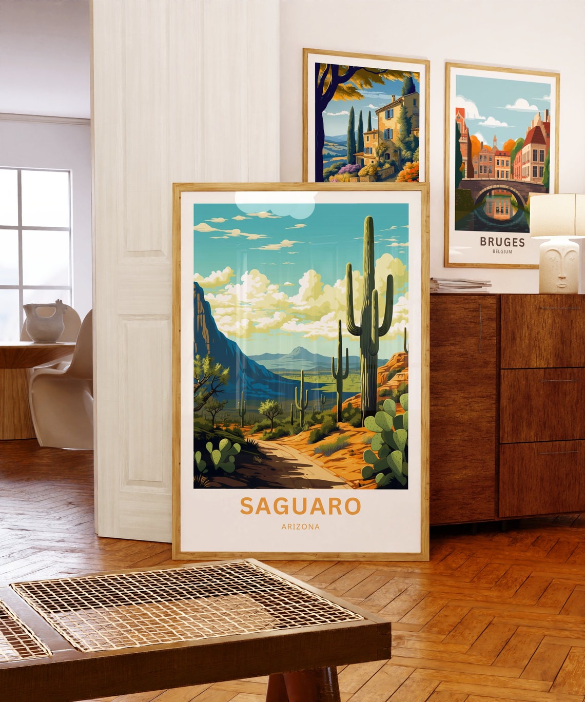 Personalized Saguaro Arizona Desert Canyon Cactus Custom Poster - Image 5