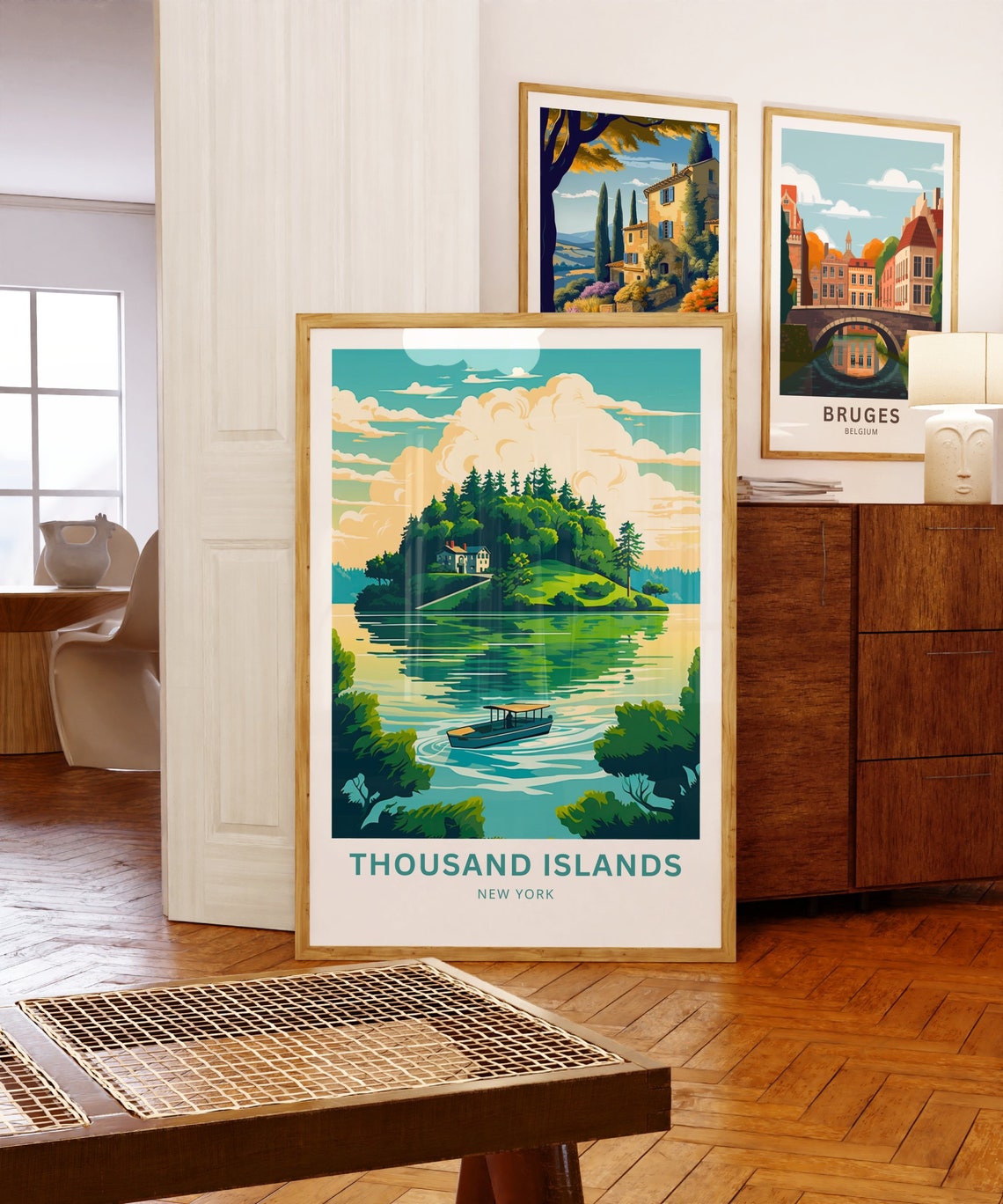 Personalized Thousand Islands New York Boat Island Travel Poster - Image 5