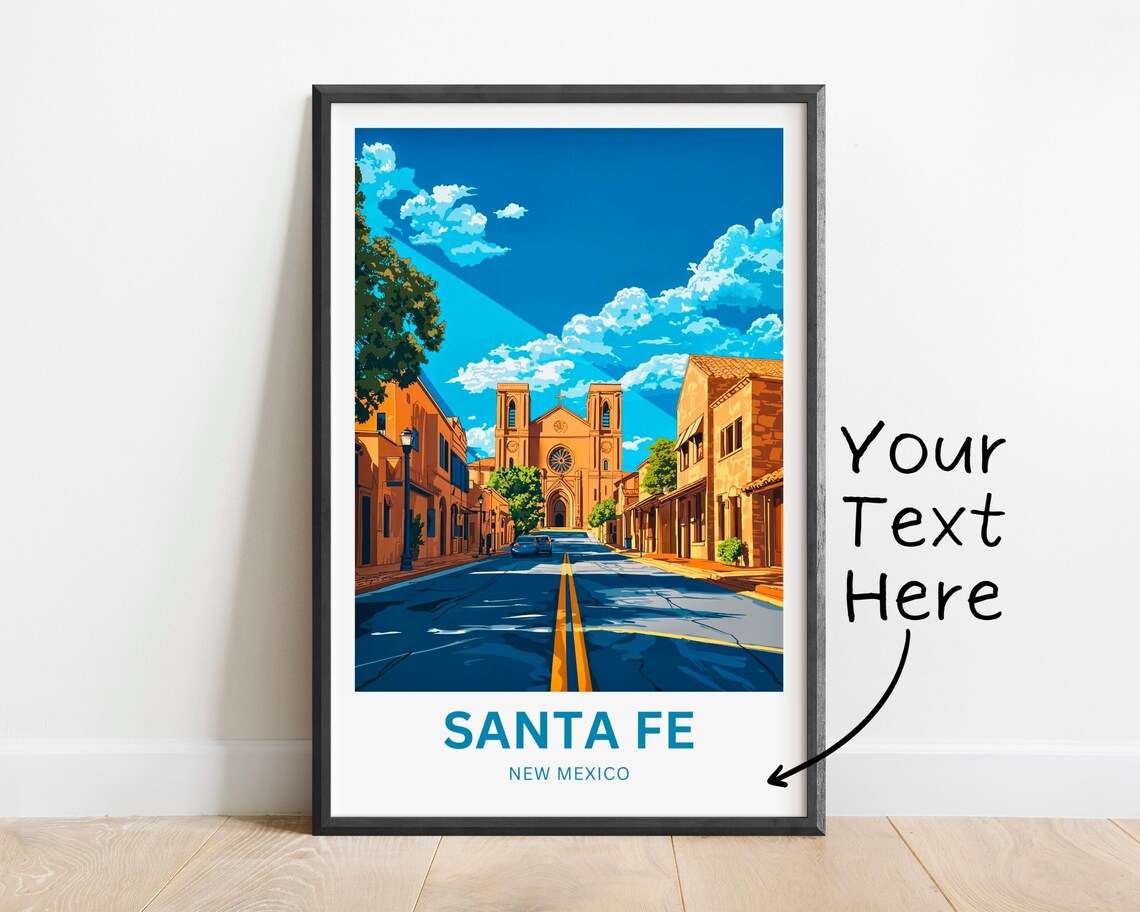 Santa Fe Travel Print New Mexico Wall Art Print - Image 2