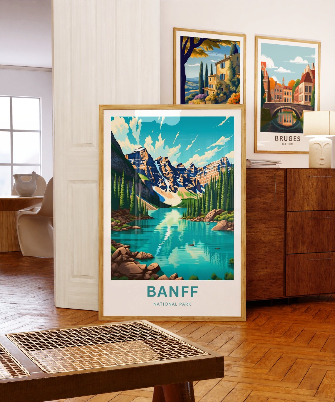Banff National Park Turquoise Rocky Mountain Lake Travel Poster - Image 5