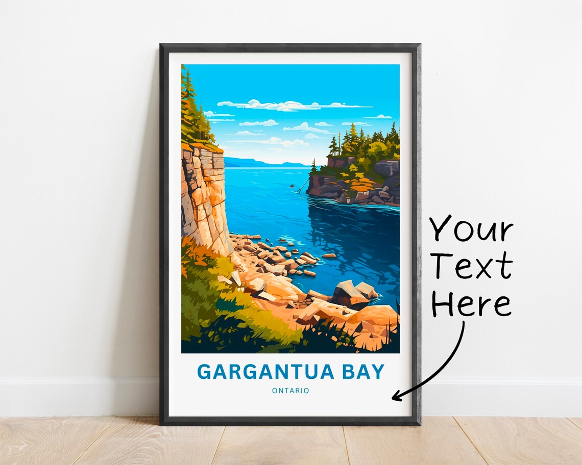 Personalized Gargantua Bay Rocky Headland Custom Vintage Travel Poster