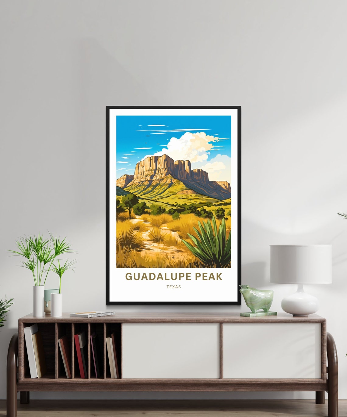 Guadalupe Peak Texas Desert Mountain Summit Custom Travel Poster - Image 3