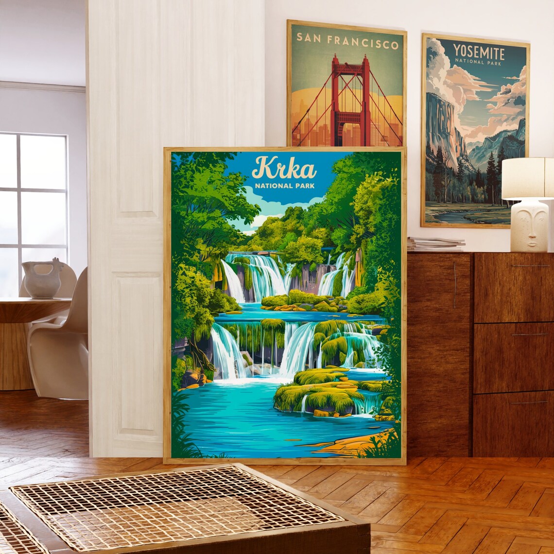 Krka National Park Cascading Waterfalls Turquoise Travel Poster - Image 5