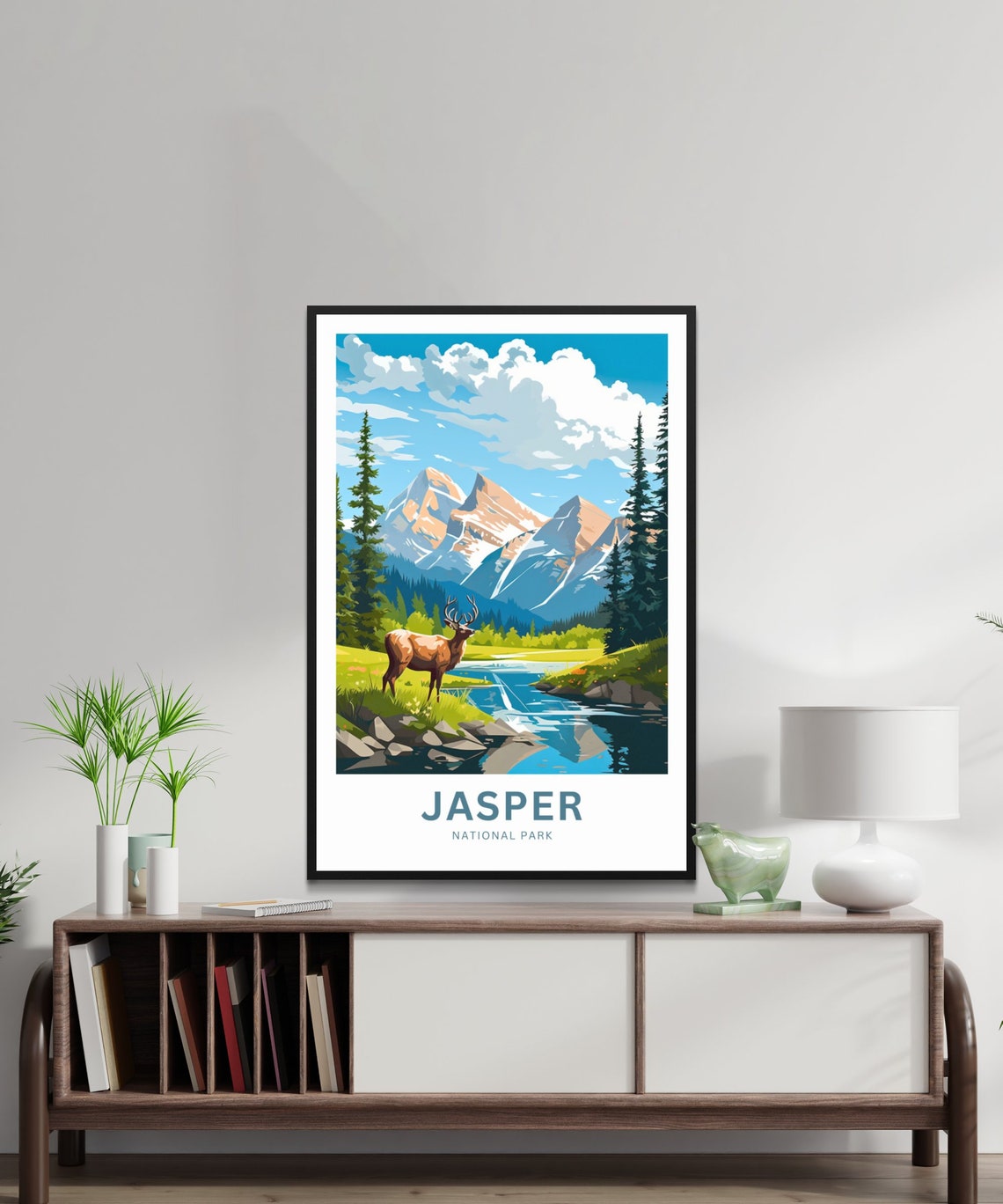 Jasper National Park Canada Elk River Personalized Poster Art - Image 3