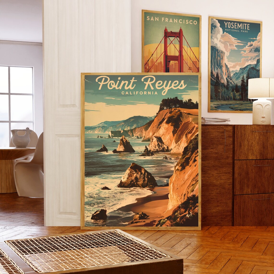 Point Reyes Vintage Travel Poster, California Art Print - Image 5