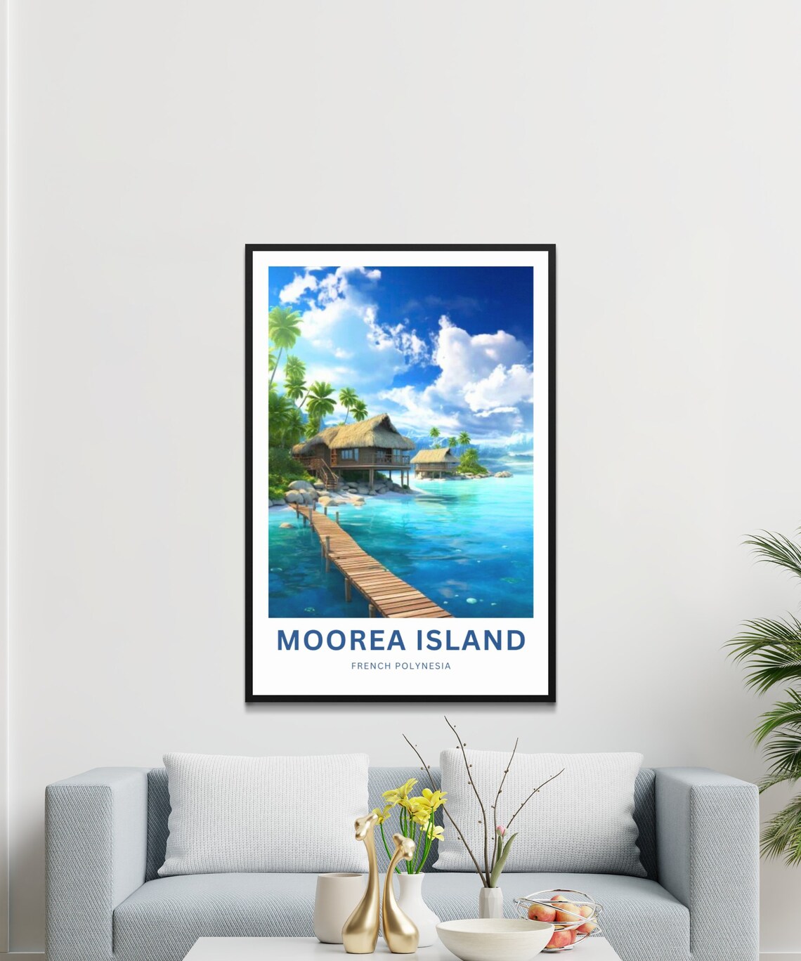 Moorea Island Travel Poster, French Polynesia - Image 3