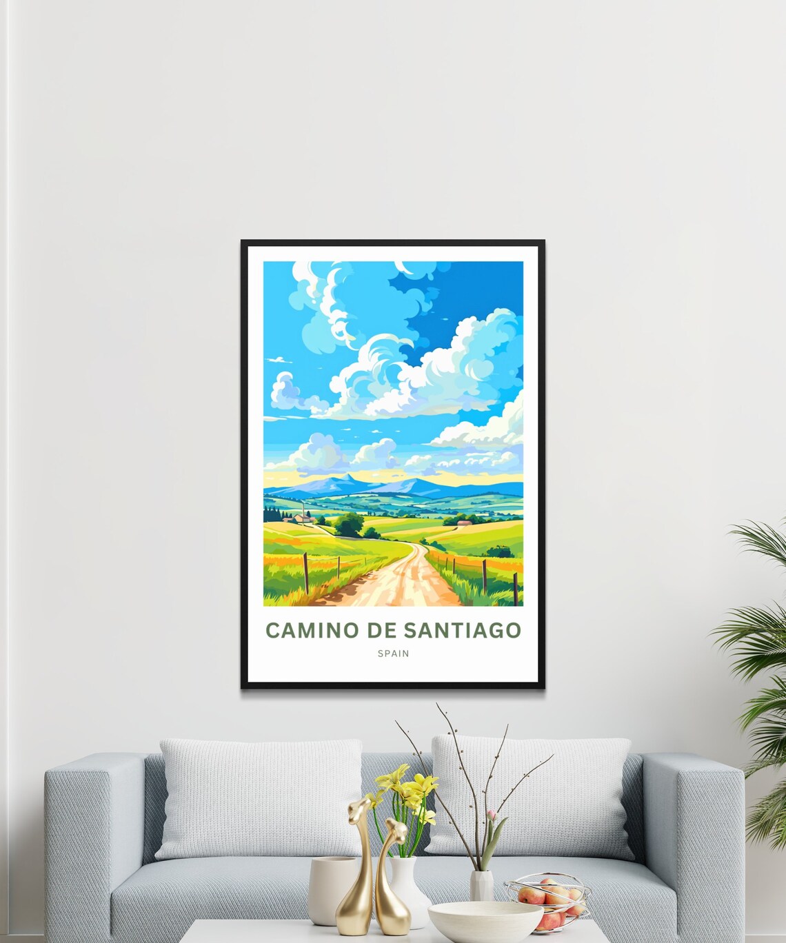 Camino de Santiago Spain Countryside Dirt Road Pilgrim Travel Poster - Image 3