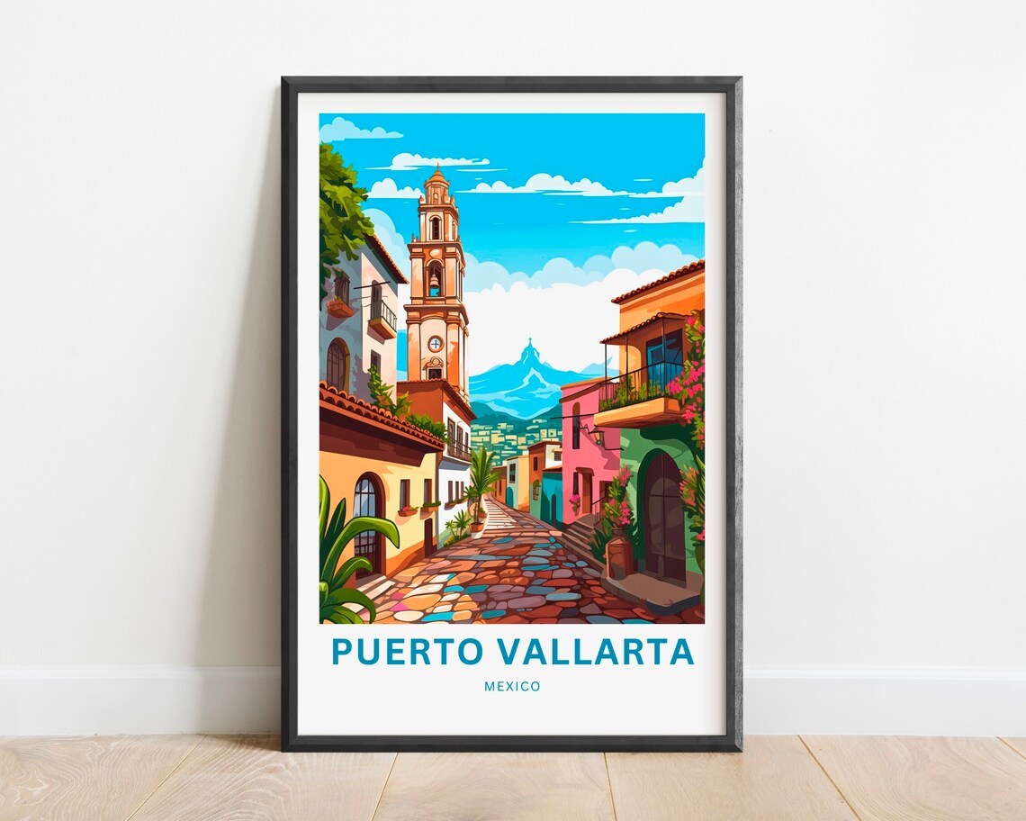 Puerto Vallarta Mexico Decor Gift Travel Poster