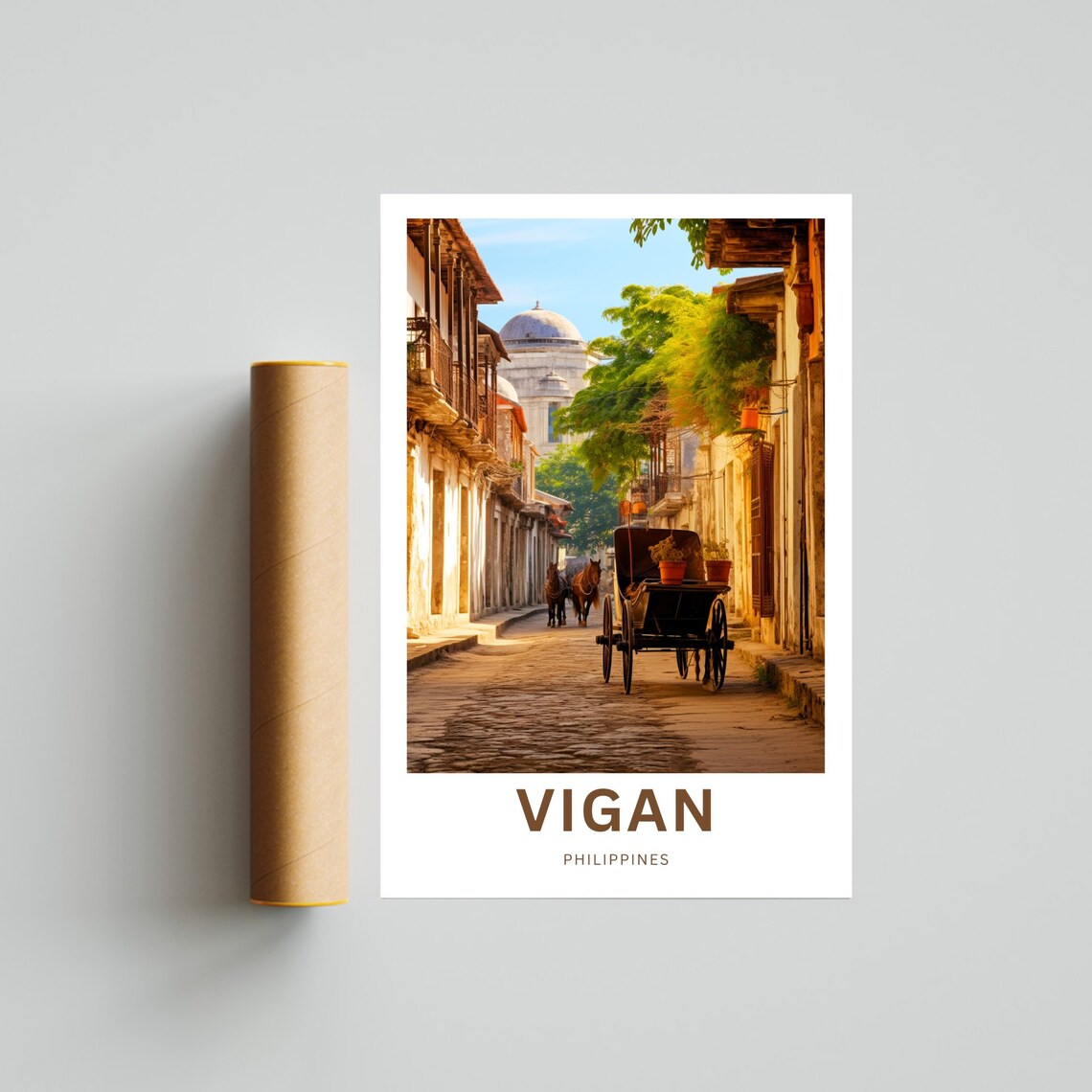 Vigan Philippines Calle Crisologo Heritage Street Travel Poster - Image 4