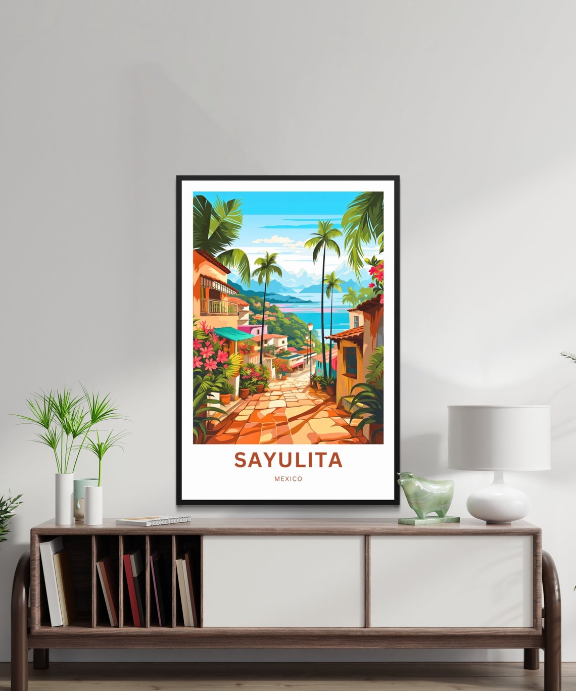 Personalized Sayulita Travel Print Sayulita Poster Mexico Wall Art Framed Present Gift Mexico Present Mexico Decor - Image 2