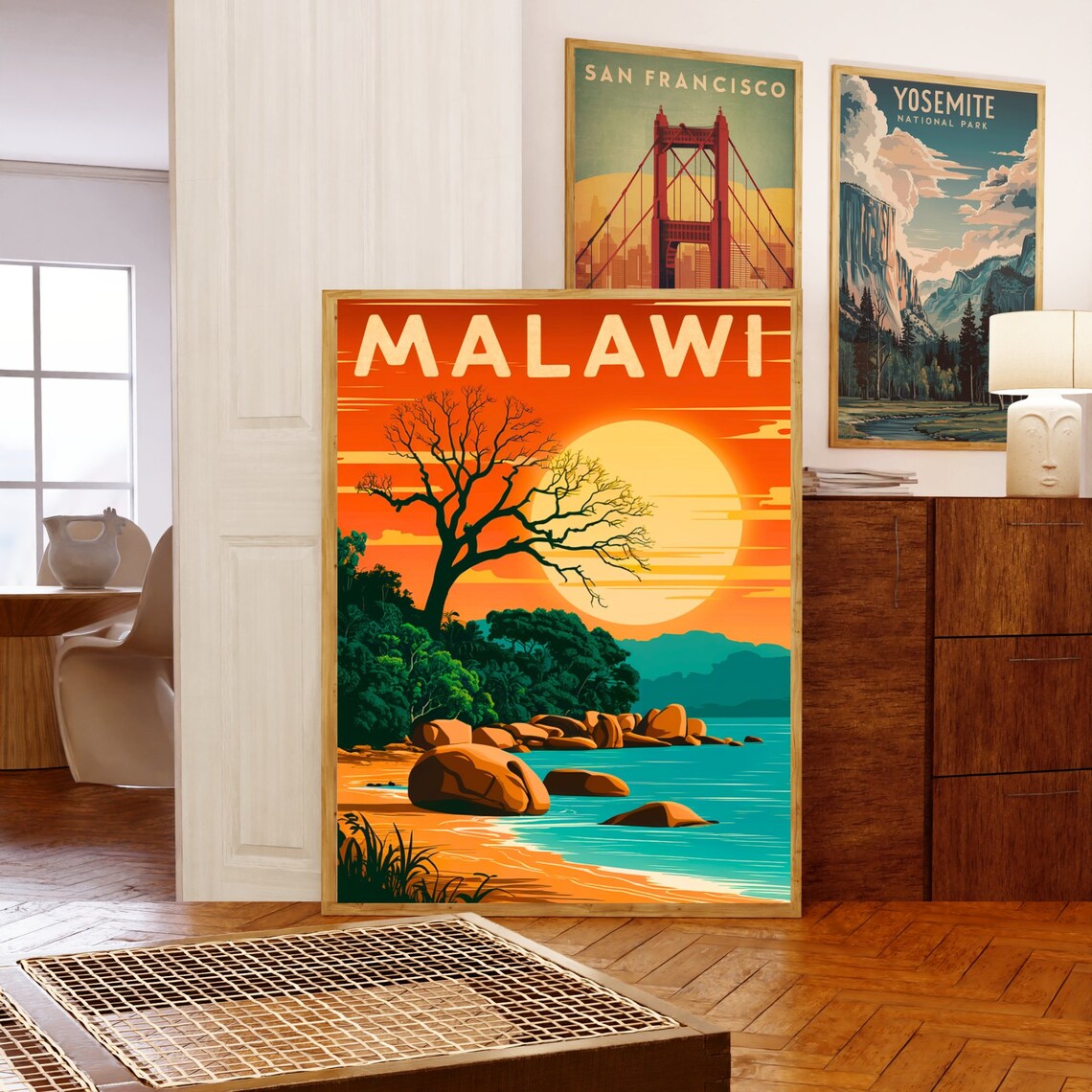 Lake Malawi Vintage Travel Poster, Africa Wall Art Print - Image 5
