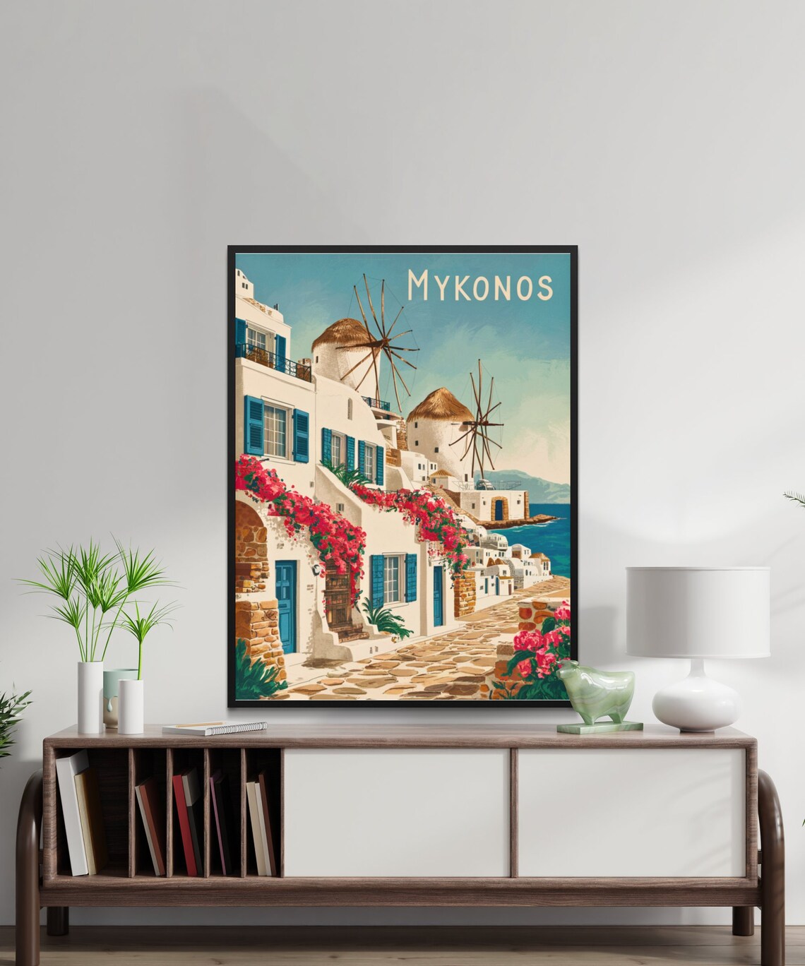 Mykonos Vintage Greece Wall Art Print - Image 3