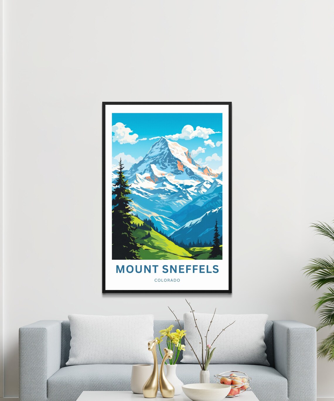 Mount Sneffels Travel Poster, Colorado Wall Art - Image 3