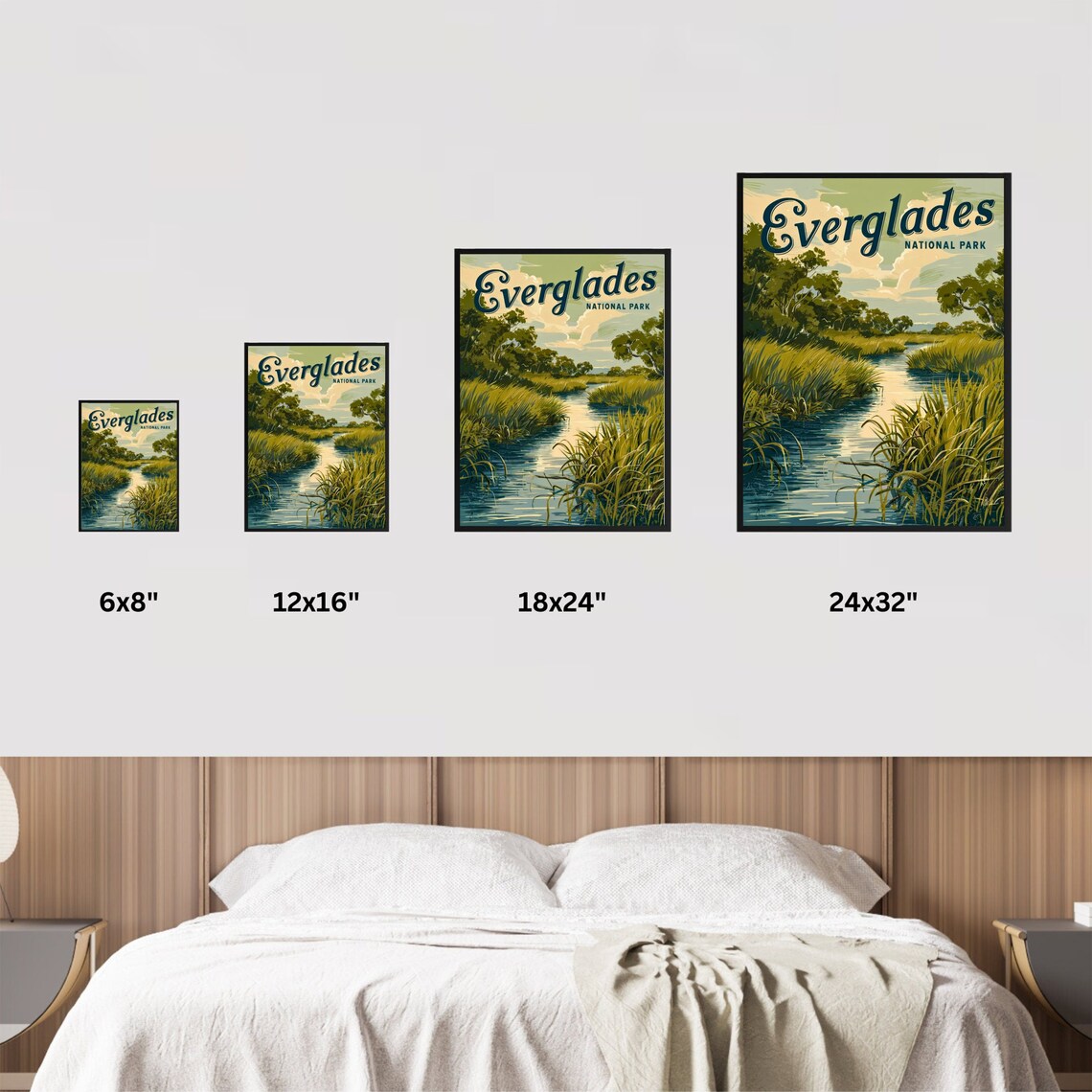 Everglades National Park Vintage Wetlands Wildlife River Poster - Image 3